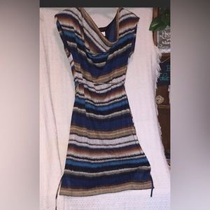 Striped Scoop Neck Dress